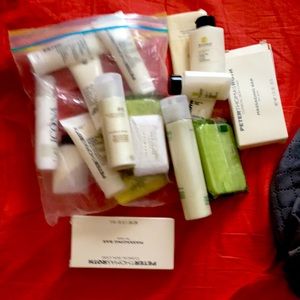 😀- Packages of toiletries